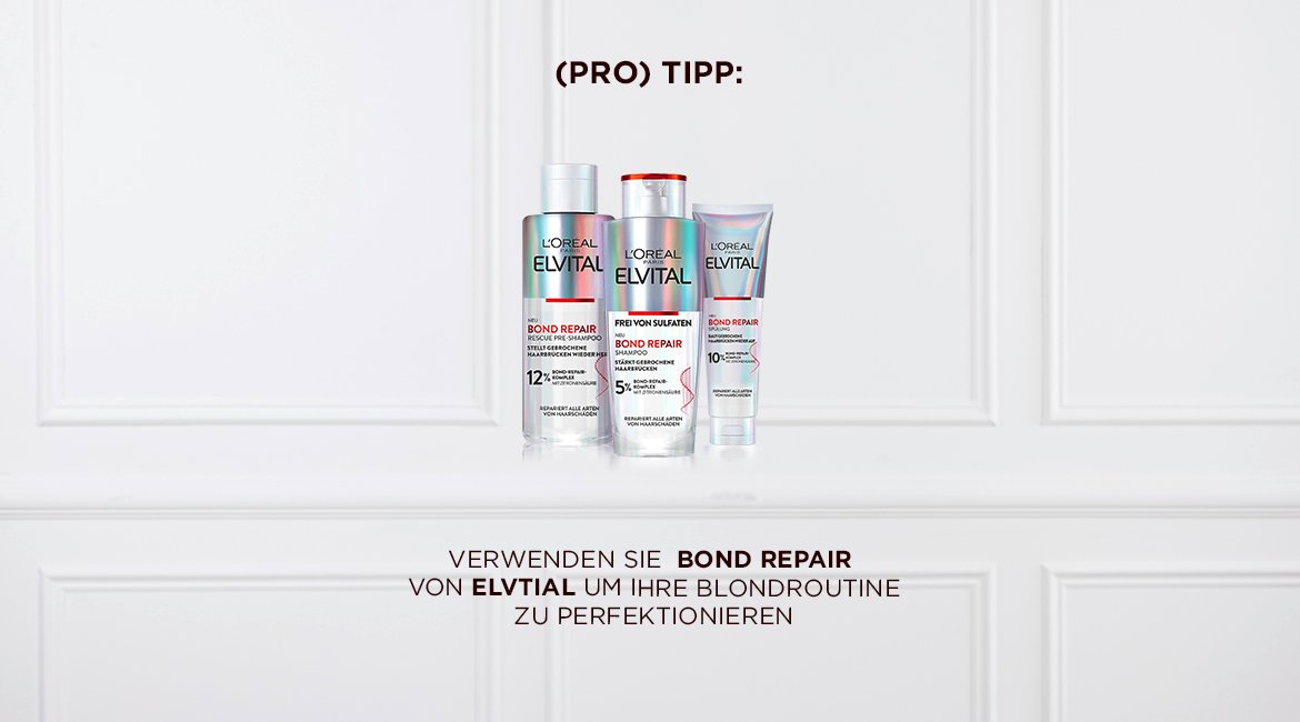 (Pro) Tipp - verwenden Sie Bond Repair um Ihre BlondRoutine zu perfektionieren mit Produkten der Elvital Bond Repair Pflegeserie